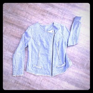 Soft Surroundings sweatshirt material jacket med